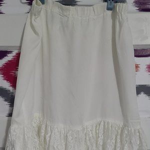 Vintage 1920s Scott McClintock White Lace Waist Skirt